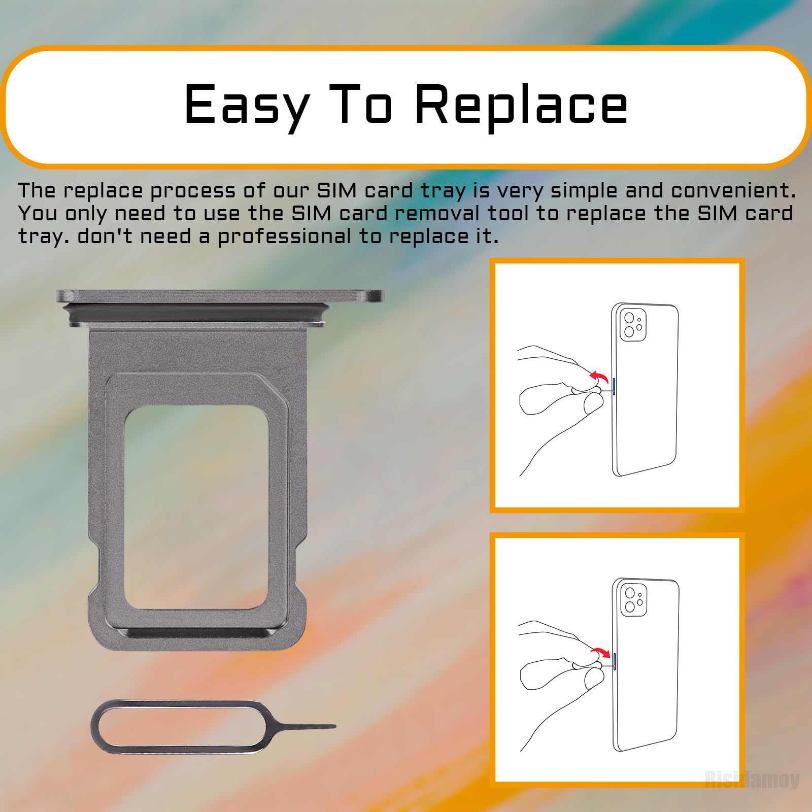 Amazon.com: Risidamoy for iPhone X Black Single SIM Card Tray Slot